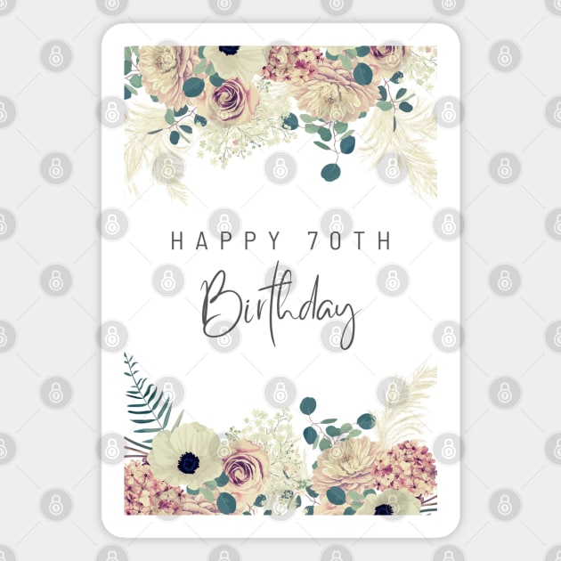 Happy 70th Birthday Magnet by SemDesigns